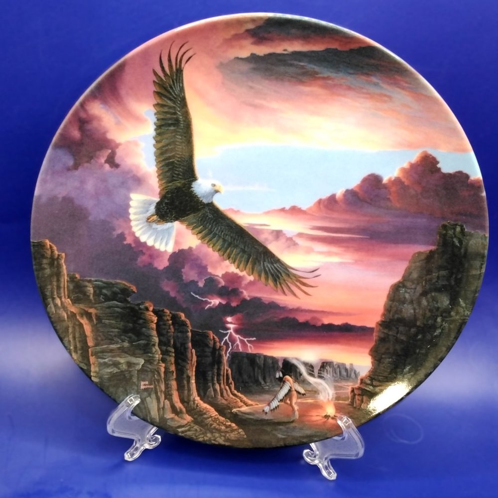 "Eagle Dance" by Lane Kendrick Limited Edition Vintage 1993 Collectors Plate
